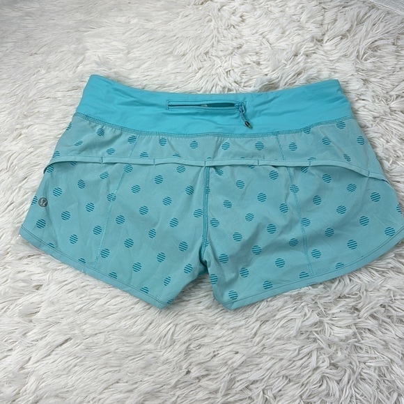 Lululemon Run: Speed Short *4-way Stretch Stripe Dot Printed Angel Blue / Angel - Picture 5 of 6